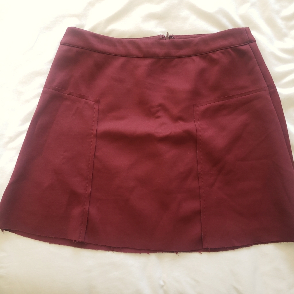 Maroon Mini Skirt